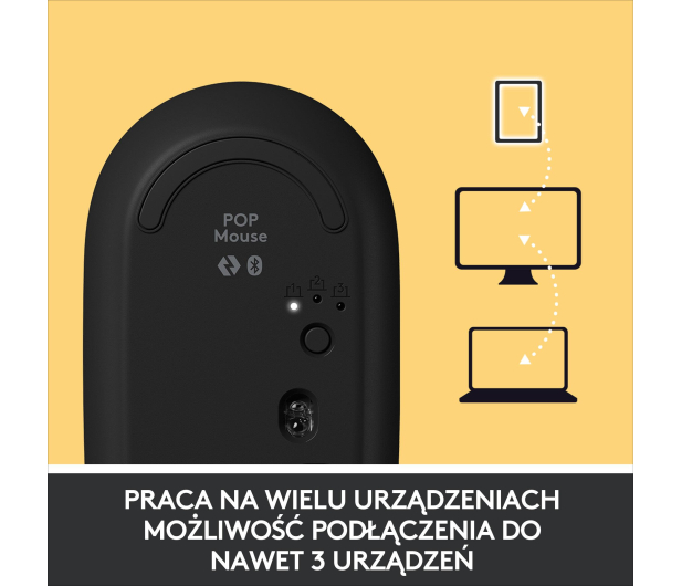 LOGITECH Bezprzewodowa POP MOUSE Black & Yellow - 716625 - zdjęcie 10